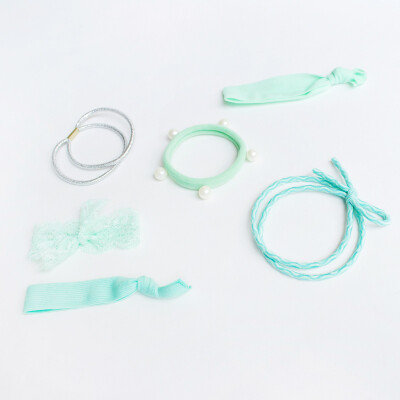 【绿】美翻了的 薄荷绿奢华发圈头绳套装~