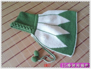 儿童连帽双色披肩的织法详细教程，很漂亮|棒针编织详细教程区 - 15路驿站