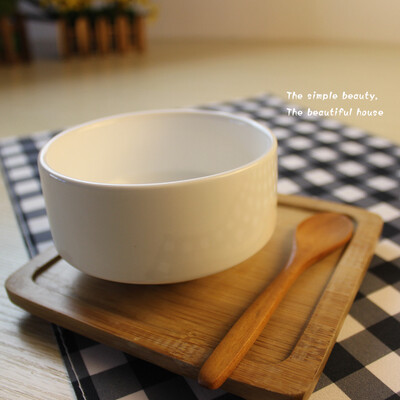 骨瓷日式汤碗汤盅 纯白骨瓷餐具 家用米饭碗 小汤碗 粥碗 陶瓷碗