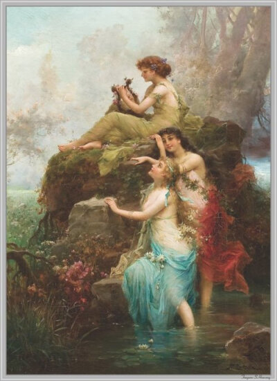 Hans Zatzka 古典主义艺术作品欣赏 艺术 绘画 神话 油画 古典主义