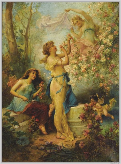 Hans Zatzka 古典主义艺术作品欣赏 艺术 绘画 神话 油画 古典主义