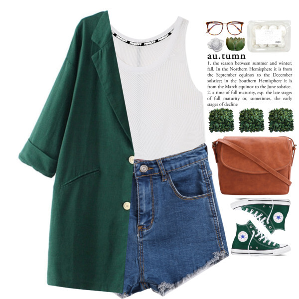 #green #smerald #converse #coat #shorts #DenimShort