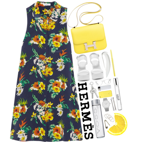 #Yellow #equipment #dressy #Silver #WhatToWear #Dress #HowToWear #evening #polyvorecommunity #Homecoming #itbag #simpleset #summeroutfit