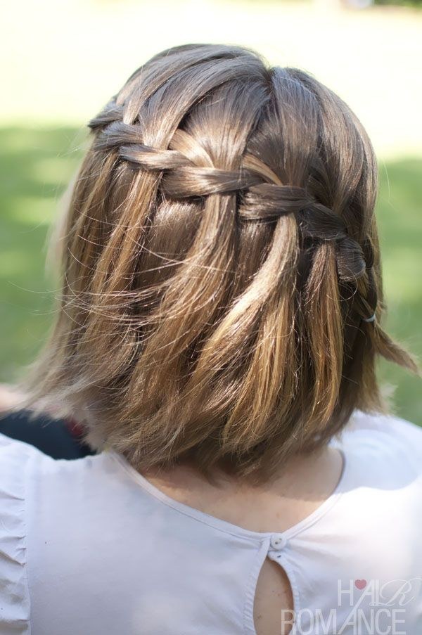 Single Waterfall: Here’s a great way to braid shorter hair. Tutorial via: hair romance.