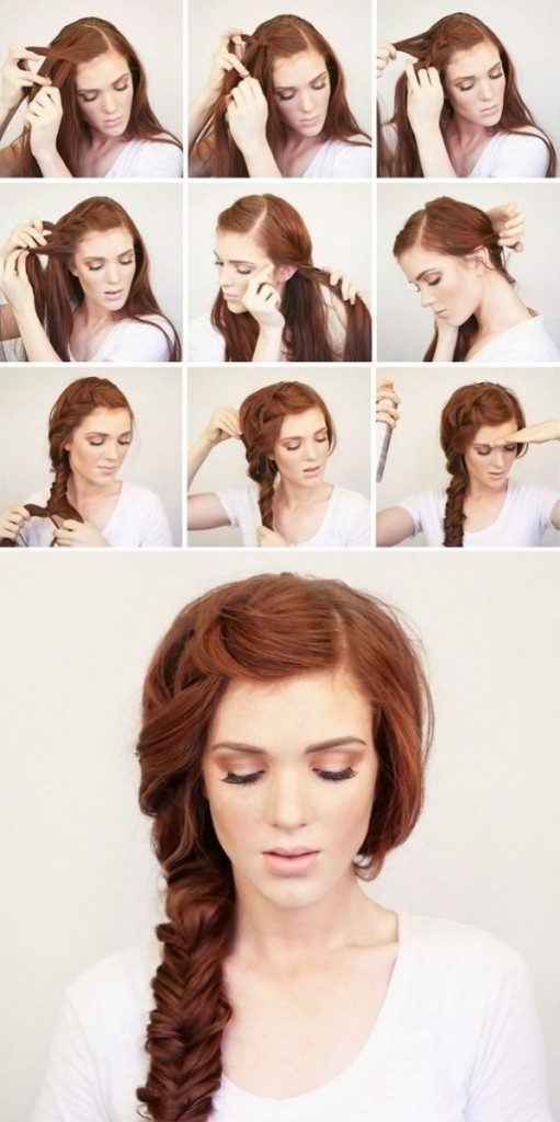  Bohemian: This awesome braid needs some serious hair, but it isn’t difficult to pull off. Tutorial via: freckled-fox.