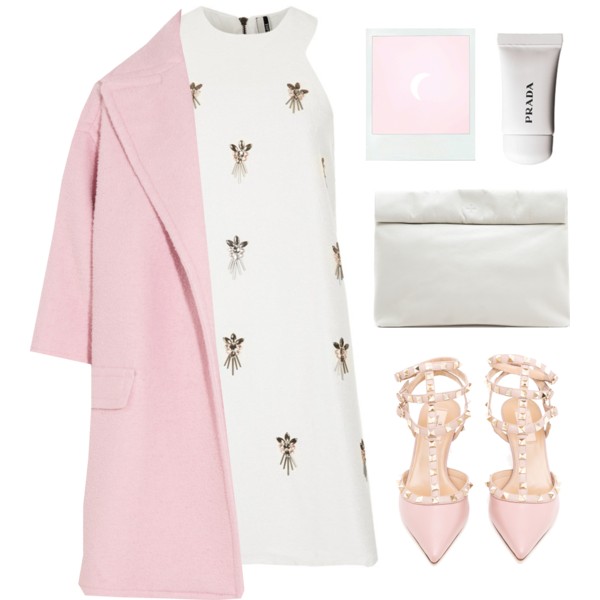 A fashion look from July 2015 featuring polka dot dress, Rochas and pink shoes. Browse and shop related looks.