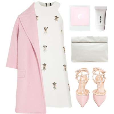 A fashion look from July 2015 featuring polka dot dress, Rochas and pink shoes. Browse and shop related looks.