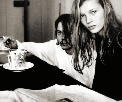 Kate Moss and Johnny Depp