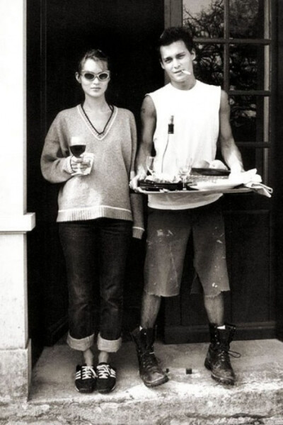 Kate Moss and Johnny Depp