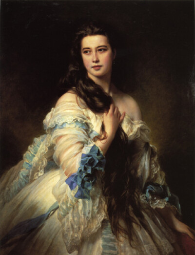 Franz Xaver Winterhalter（1805-1873）是当时最杰出的宫廷画家。他为欧洲各国官廷绘制作品，人物多为活跃在19世纪的欧洲皇室名人，尤其得到英国维多利亚女王的喜爱。人们认为他的作品历史纪录价值超过艺术价值，通…