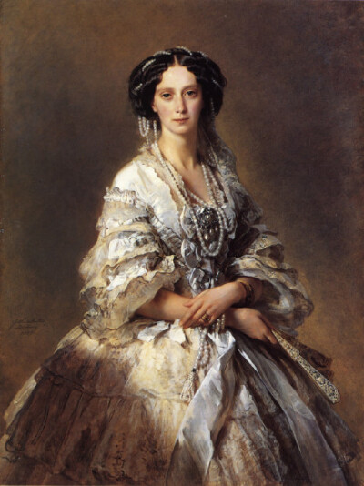 Franz Xaver Winterhalter（1805-1873）是当时最杰出的宫廷画家。他为欧洲各国官廷绘制作品，人物多为活跃在19世纪的欧洲皇室名人，尤其得到英国维多利亚女王的喜爱。人们认为他的作品历史纪录价值超过艺术价值，通…