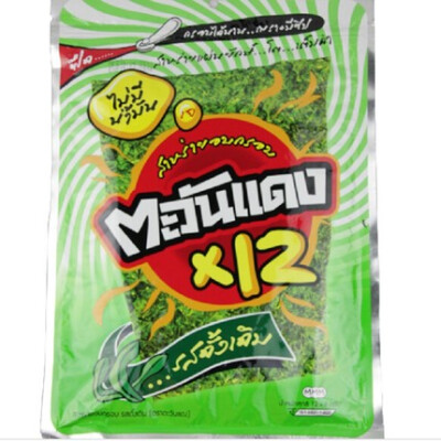 【天猫超市】泰国原装进口零食小浣熊烤海苔片即食海苔原味72g/袋