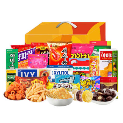 韩国进口零食大礼包套餐礼盒装一箱的小吃八月十五生日中秋节礼物