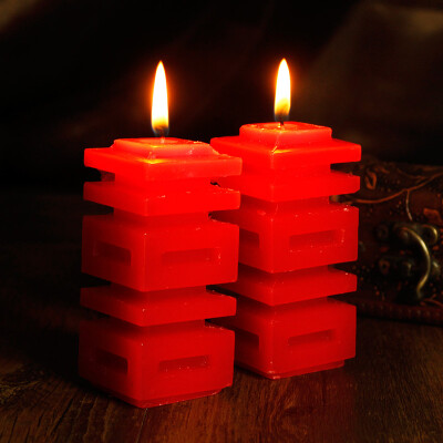 结婚婚庆用品婚礼道具 红色双喜字蜡烛 红烛批发 婚房装饰布置
