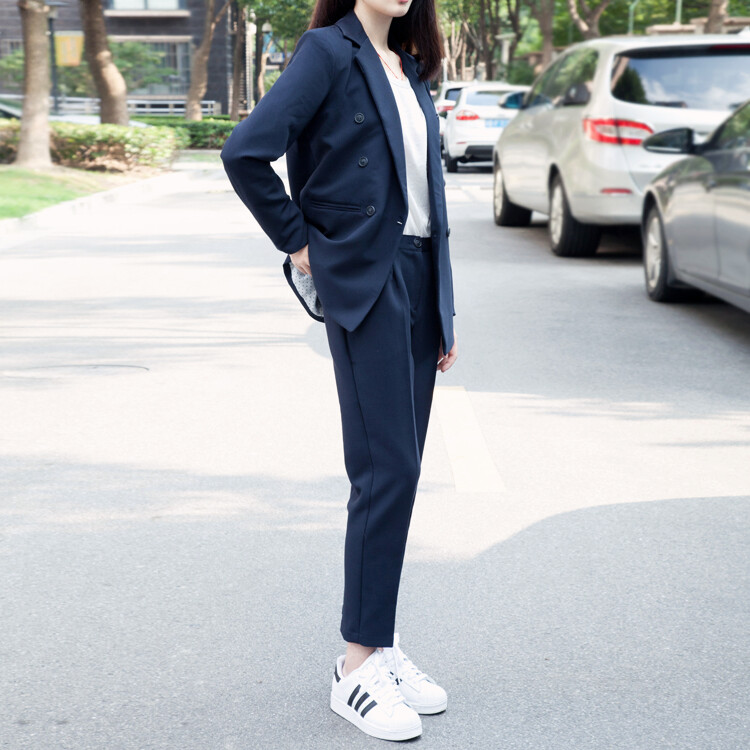 韩国订单 官网款复古西装外套 宽松显瘦百搭简约上衣秋装女