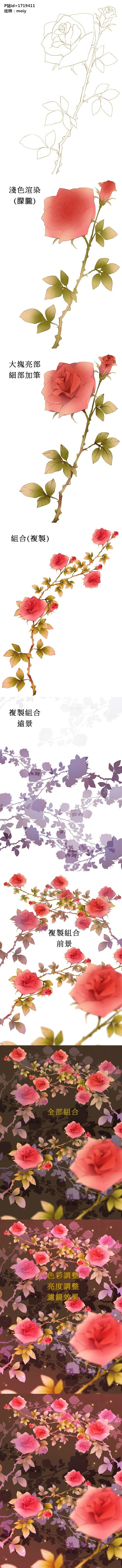 绘师moiy的花卉教程