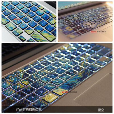 MacBook按键贴 透光 macbook Air Pro 键盘贴 笔记本键盘膜 名画