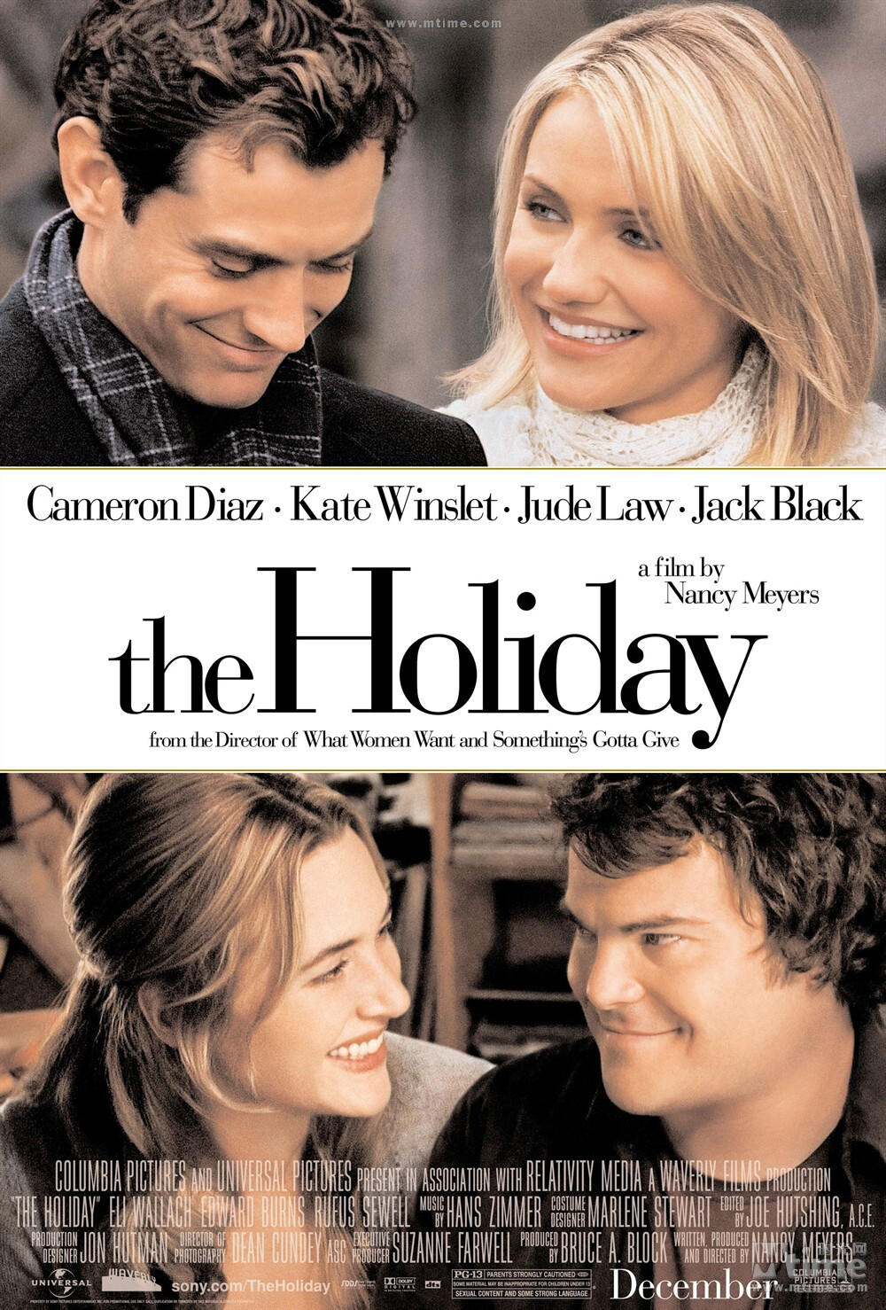 【恋爱假期 (2006) The Holiday】住在洛杉矶的Amanda Woods和住在伦敦乡村的Iris Simpkins。这两个分别居住的地球两端的女人，有着同样的感情窘况。当她们在互连网上寻求帮助时。却到了不谋而合的解决方案--改变自己的生活。于是她们借着圣诞节的假期，易地而居。交换了房子、车子、一切的一切，更重要的是她们周围的生活环境完全改变了。崭新的生活开始了，当然还有真正能够医治她们创伤的可爱的当地男生。一些无法控制的事情就此发生了……