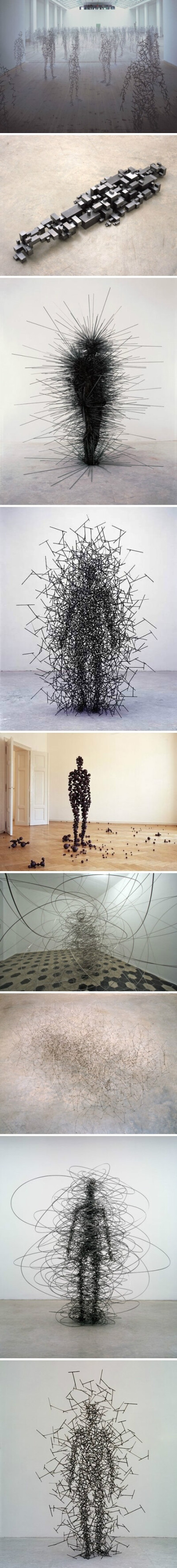 英国艺术家Antony Gormley 的雕塑装置作品