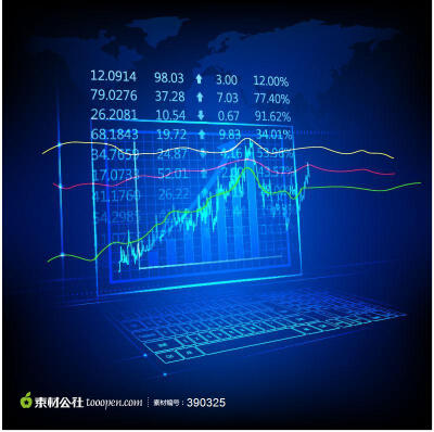股市股票走势背景设计矢量素材