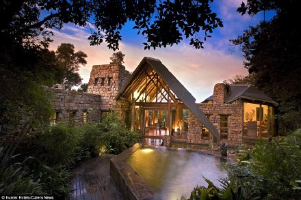 南非的普利登堡湾有一家叫做Tsala Treetop Lodge的树屋酒店，豪华套房里有游泳池还有壁炉，在阳台上吃饭，还有小鸟飞下来，啄食，一晚大概要600英镑（约5700RMB）,有生之年……