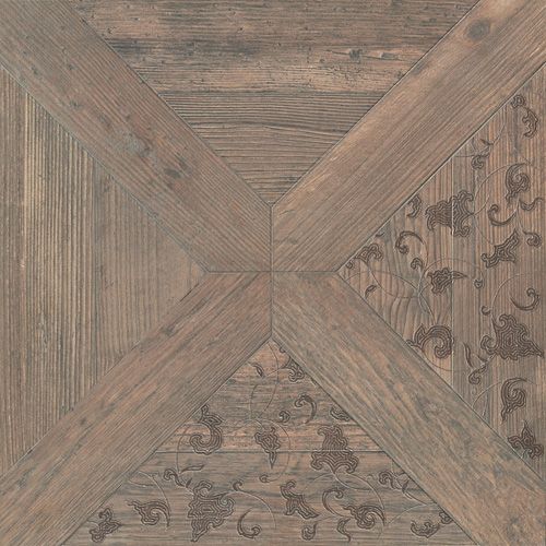 该系列独特的纹理效果源于意大利北部的珍贵树木，奢华感与年代感赋予其鲜活的生命，展示出大自然无比伦比的超然魅力；35片之内瓷砖纹理绝不重复的逼真效果，使得此产品的色彩更加自然，真实的体现了木质地板的独特韵味；精致的手工雕刻花纹，散发出经典的欧洲宫廷文化气息