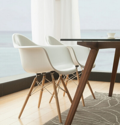 定制 北欧实木玻璃钢伊姆斯扶手椅（出口品质）餐厅/咖啡厅定制G&amp;amp;Dinz