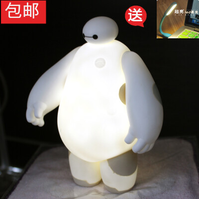 创意礼品 超能陆战队BayMax 大白胖子公仔小夜灯LED动漫台灯 包邮