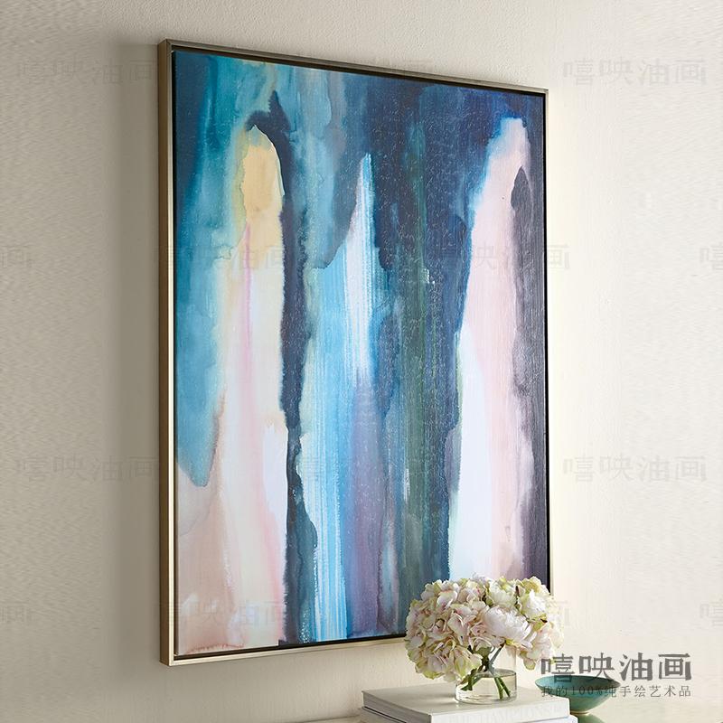 特价 欧式手绘抽象油画 客厅玄关装饰画现代简约可定制 嘻咉油画