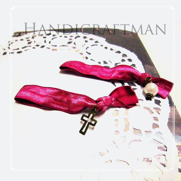 手作家原创手工发饰韩版森女日系原宿打结发绳皮筋扎头发发圈手绳 DIY手工 韩国发饰 韩国饰品 韩国头饰 发箍 发夹 边夹 发带 发圈 蝴蝶结发夹 头绳 流行饰品 流行发饰 编发发型 文艺 小清新 软萌