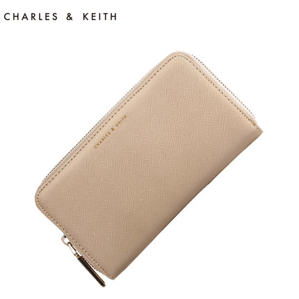 CHARLES&amp;amp;KEITH[6.7折]十字纹拉链钱包欧美新款钱夹CK2-10700033【原价¥ 239.00】【促销价¥ 159.00】