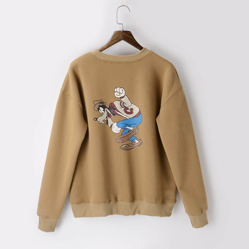 白色加绒速写卫衣White Hoodie with Flower Pattern