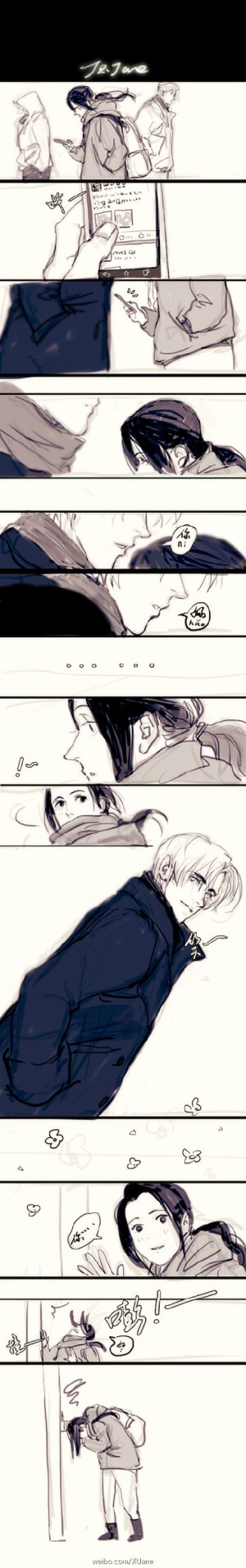 #APH# 你[ni]好[hao]开始总是美好的，结束总是尴尬的，路遇意呆打招呼神马的，画一下#王耀#