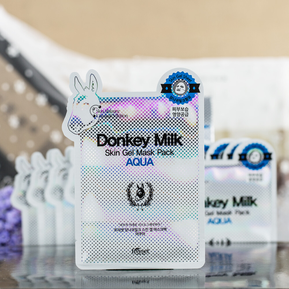 可莱丝Donkey Milk驴奶补水面膜贴 美白保湿补水滋养抗皱蓝色