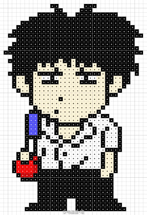 灌篮高手像素拼豆图纸