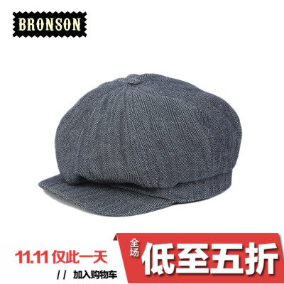 2015新品 恶犬Bronson圆顶画家帽 牛仔布帽子 八角帽报童帽复古潮