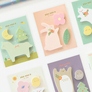 韩国LIVEWORK动物乐园可爱卡通便利贴留言条便条贴/N次贴-5款桔色