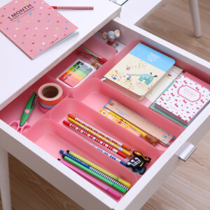 日式文具收纳盒收纳整理盒 抽屉收纳格塑料收纳箱