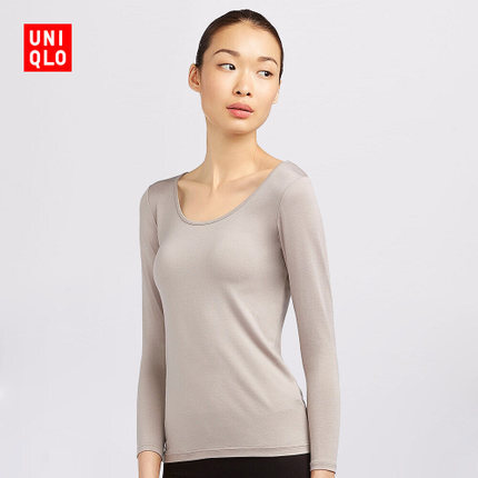 女装 HEATTECH BRA U领T恤(八分袖) 148859 优衣库UNIQLO