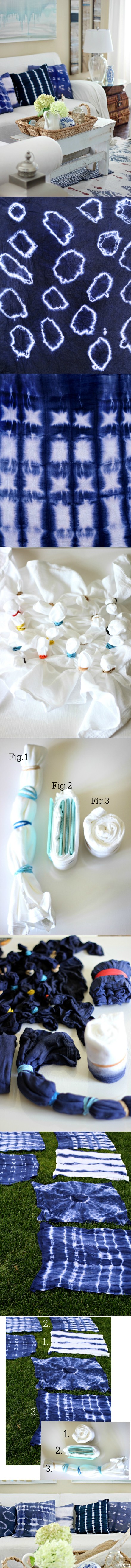 #How to Shibori Tie-Dye Fabric#By Lucy Akins。再来一发扎染。φ(≧ω≦*)♪周末愉快！