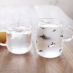 北极圈。zakka可爱动物灯工玻璃水杯情侣杯子 牛奶果汁杯 早餐杯