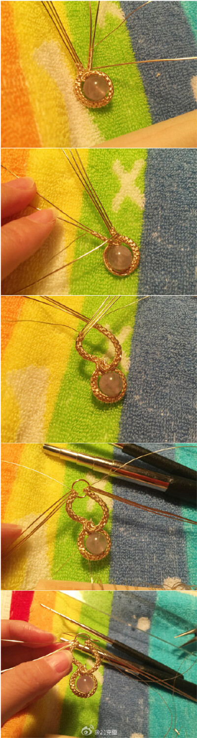 #wirejewelry教程# 这个颜色呀。。。我也是醉了。。。注意保护眼睛。。。#diy手作#