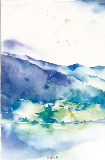 《杜陵绝句》 作者: 李白 南登杜陵上，北望五陵间。秋水明落日，流光灭远山。 #诗的画#【樂兮】