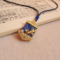 【唐品网 】925纯银镀真金青金石吊坠项链