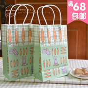 兔子的胡萝卜卡通纸袋生日纸袋儿童节纸袋宝宝回礼袋糖果袋童装袋