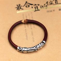 【唐品网】西藏山南纯天然鸡血藤925银手镯