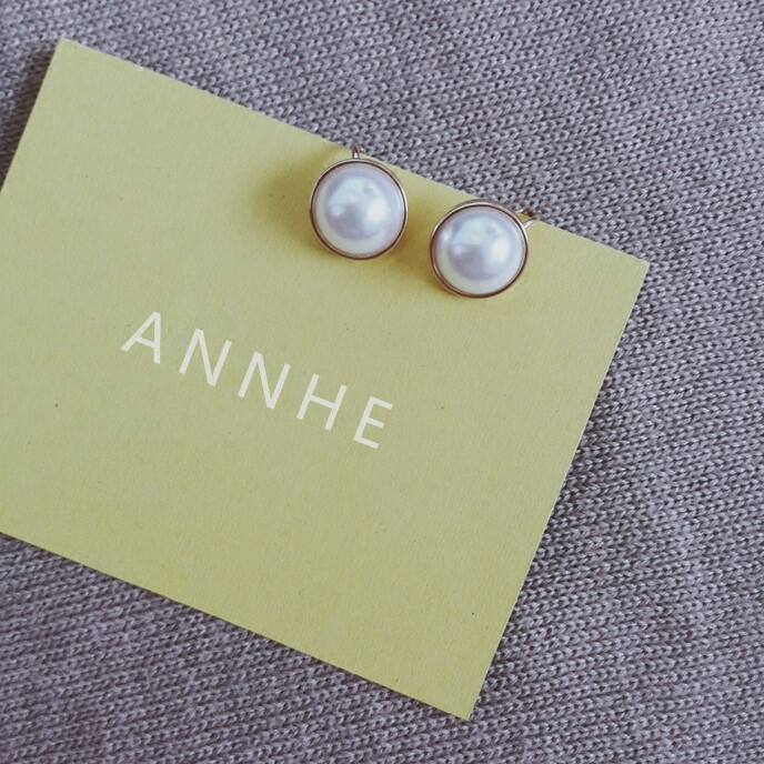 ANNHE Earrings 极简优雅气质时髦古着日系和风珍珠无洞耳环耳夹