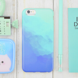 蓝绿色纯色iphone6s清新plus独家原创手机苹果5全包软硬壳保护壳