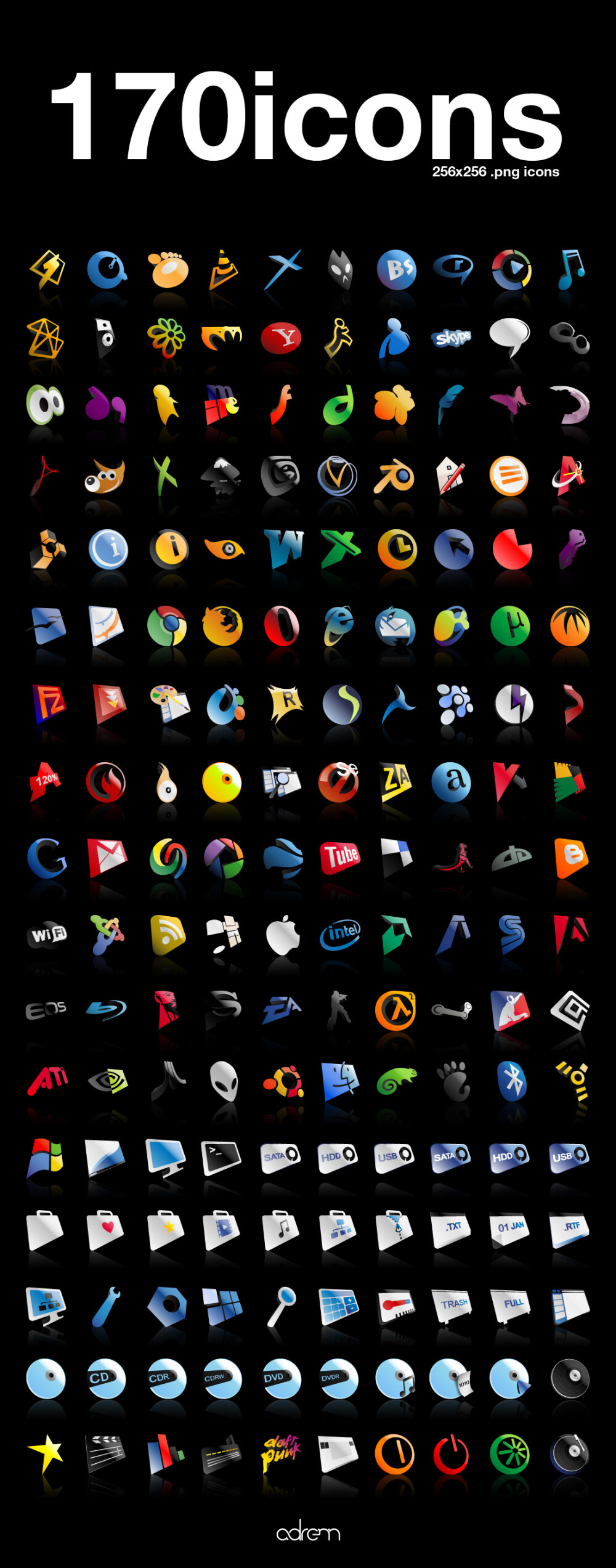 170 dock icons - by adrenn