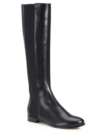 Jimmy Choo Faith Knee-High Leather &amp;amp; Stretch Boots $1,125